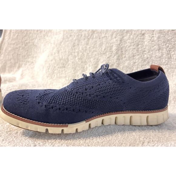 Cole Haan Zerogrand Stitchlite Oxford Navy Knit Casual Shoes Mens Wingtip Sz 11 main image 6